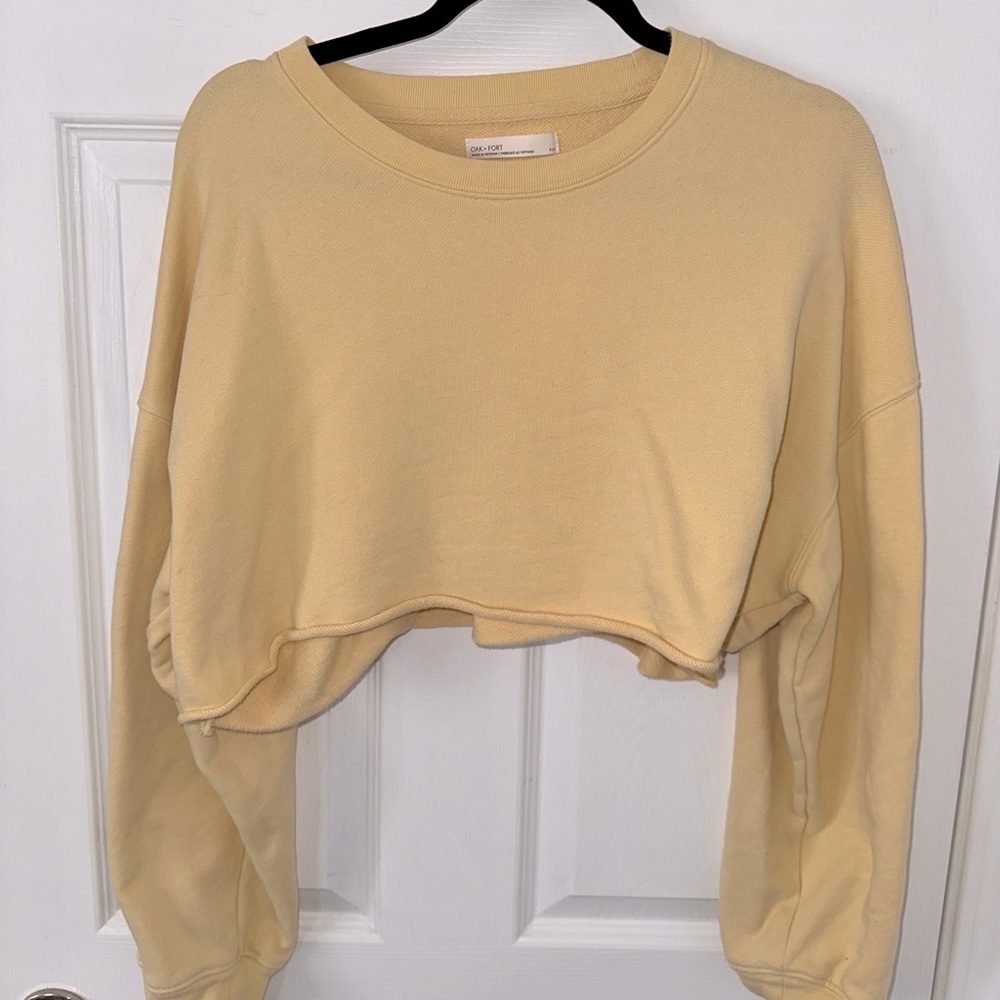 Yellow Cropped Sweater
